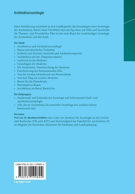 Produktbild: Architektursoziologie