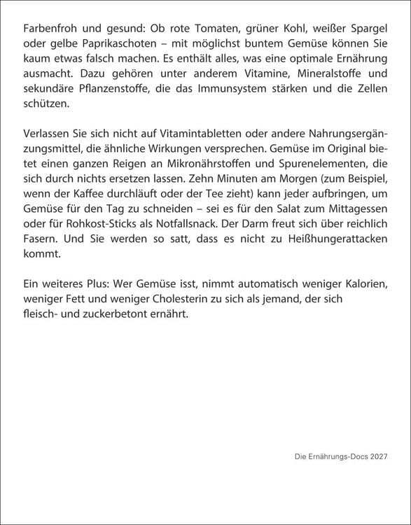 Produktbild: Die Ern&auml;hrungs-Docs - Gesund durch das Jahr Tagesabrei&szlig;kalender 2027