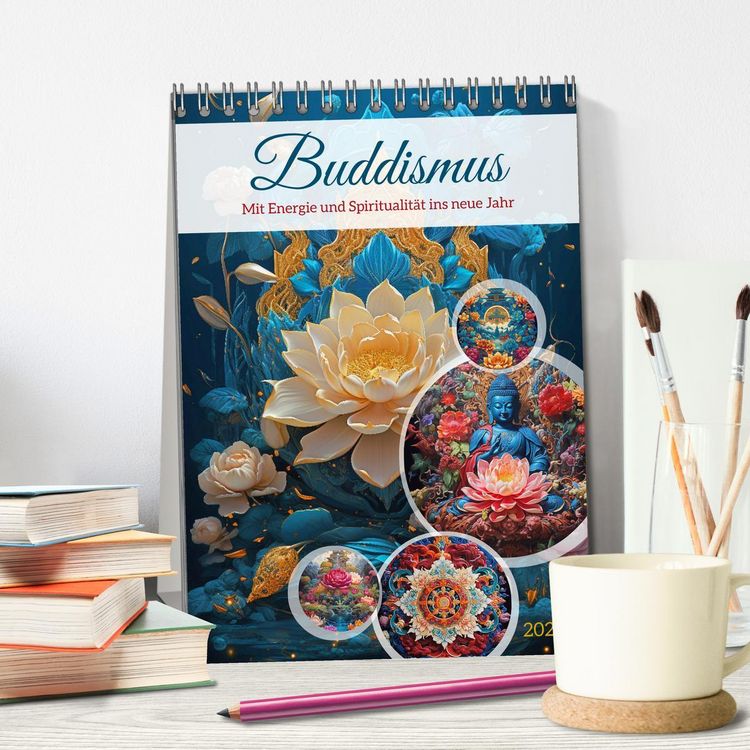 Produktbild: Buddismus (Tischkalender 2026 DIN A5 hoch), CALVENDO Monatskalender