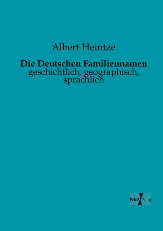 Produktbild: Die Deutschen Familiennamen