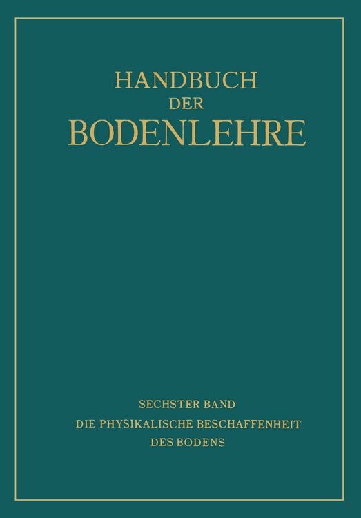 Produktbild: Die Physikalische Beschaffenheit des Bodens