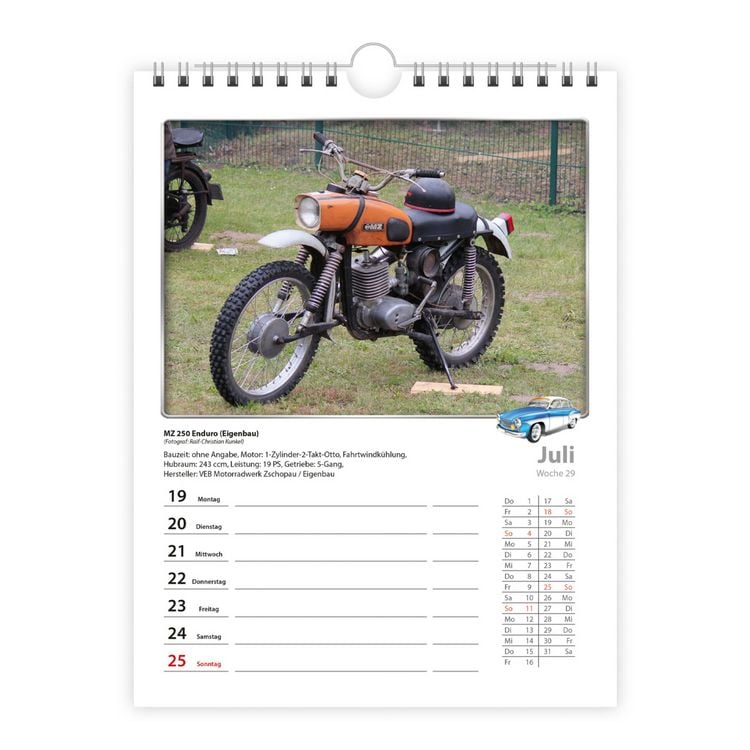 Produktbild: TR&Ouml;TSCH - Wochenkalender zum H&auml;ngen DDR-Fahrzeuge 2027