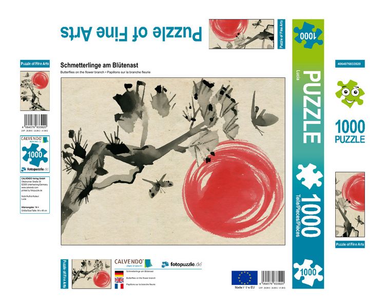 Produktbild: CALVENDO Puzzle Schmetterlinge am Bl&uuml;tenast | 1000 Teile Lege-Gr&ouml;&szlig;e 64x48cm Foto-Puzzle f&uuml;r gl&uuml;ckliche Stunden