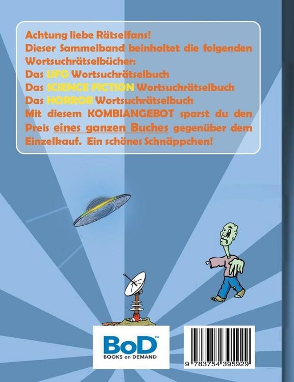 Produktbild: Wortsuchr&auml;tsel 3 in 1 Sammelband Ufo, Science Fiction und Horror