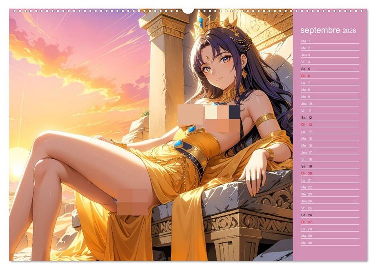 Produktbild: Mythes Sensuels - D&eacute;esses manga &eacute;rotiques (Calendrier mural 2026 DIN A2 vertical) calendrier de bureau