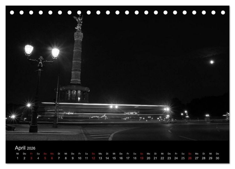 Produktbild: BLACK 'N WHITE (Tischkalender 2026 DIN A5 quer), CALVENDO Monatskalender