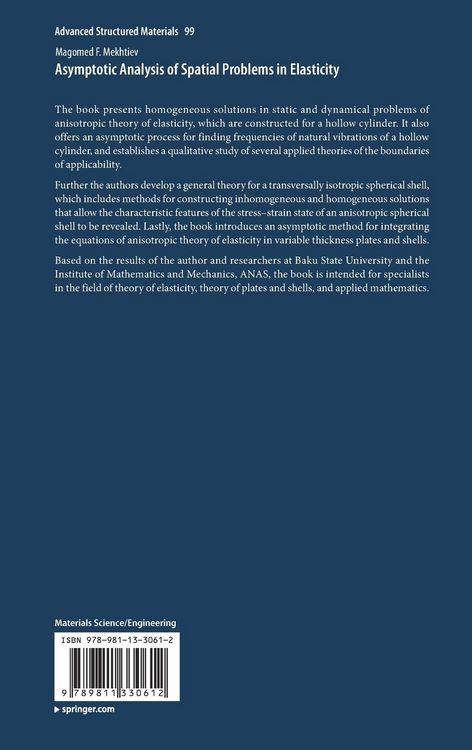 Produktbild: Asymptotic Analysis of Spatial Problems in Elasticity