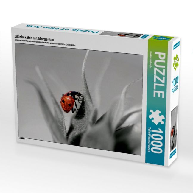 Produktbild: CALVENDO Puzzle Gl&uuml;cksk&auml;fer mit Morgentau | 1000 Teile Lege-Gr&ouml;&szlig;e 64x48cm Foto-Puzzle f&uuml;r gl&uuml;ckliche Stunden