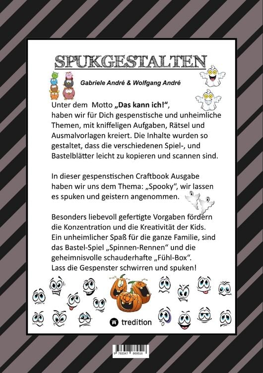 Produktbild: Craftbook - 100 Gruselige Malmotive - 2 Schaurige Bastelspiele - R&auml;tsel - Lustige Bilder - Grauenhafte Aufgaben