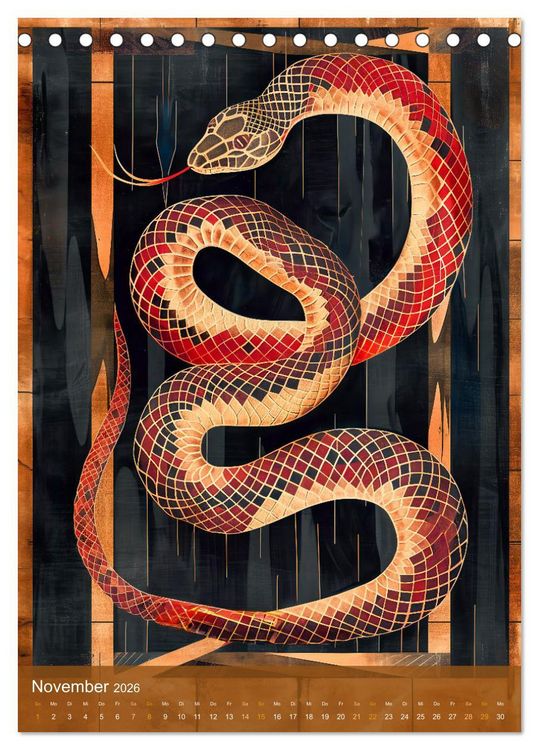 Produktbild: Totem-Tiere - Mythische Illustrationen von Krafttieren (Tischkalender 2026 DIN A5 hoch), CALVENDO Monatskalender