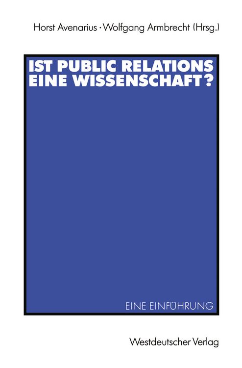Produktbild: Ist Public Relations eine Wissenschaft?