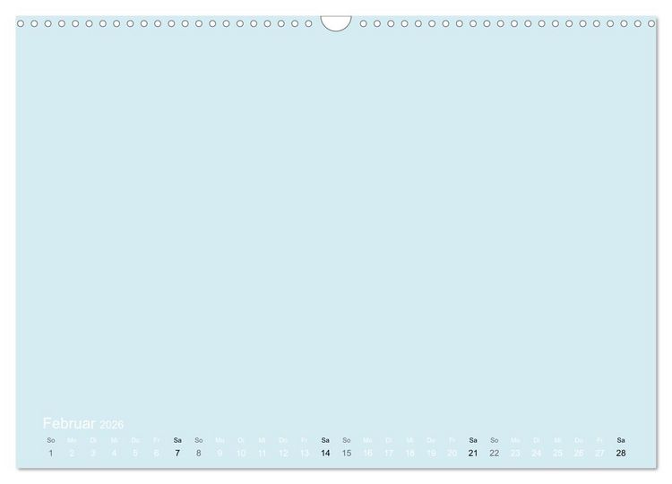 Produktbild: Bastelkalender - hell Blau (Wandkalender 2026 DIN A3 quer), CALVENDO Monatskalender