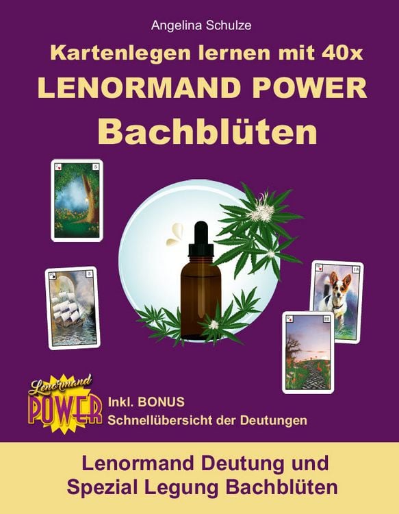 Produktbild: Kartenlegen lernen mit 40x LENORMAND POWER Bachbl&uuml;ten