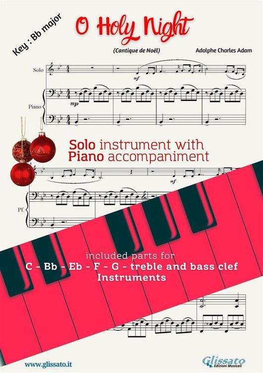 Produktbild: O Holy Night (in Bb) for all instruments and Piano accompaniment