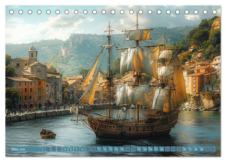 Produktbild: Sailing Through Seasons (Desk Calendar 2026 DIN A5 landscape), CALVENDO 12 Month DeskCalendar