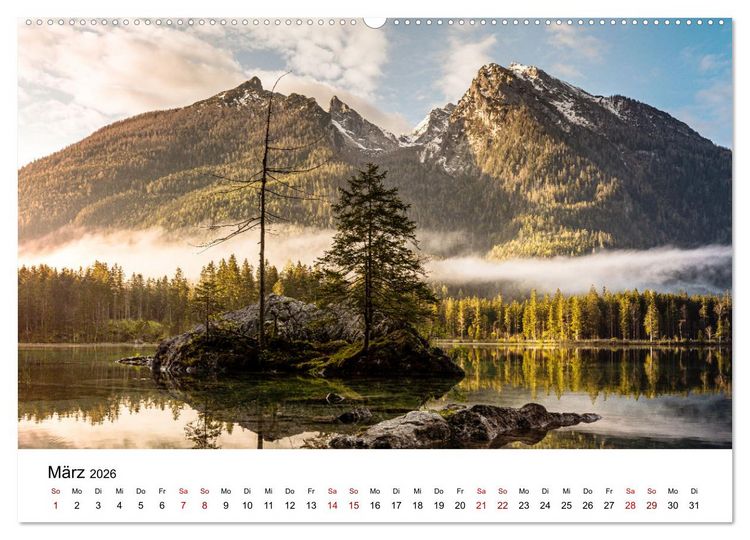 Produktbild: Naturwelten in Deutschland - Von Norden bis S&uuml;den (Wandkalender 2026 DIN A2 quer), CALVENDO Monatskalender
