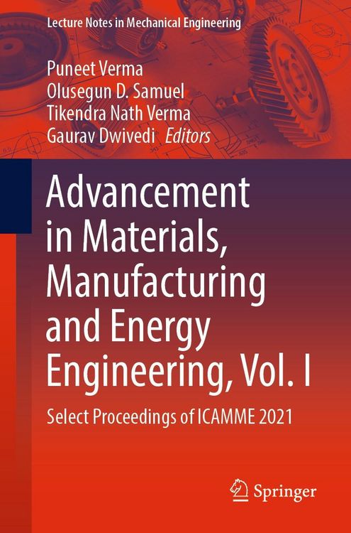 Produktbild: Advancement in Materials, Manufacturing and Energy Engineering, Vol. I