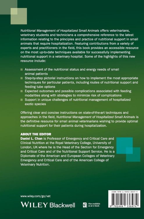 Produktbild: Nutritional Management of Hospitalized Small Animals