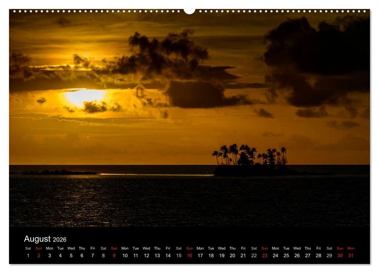 Produktbild: Bora Bora, Paradise islands (High Quality Premium Wall Calendar 2026 DIN A2 landscape),CALVENDO 12 Month Wall Calendar