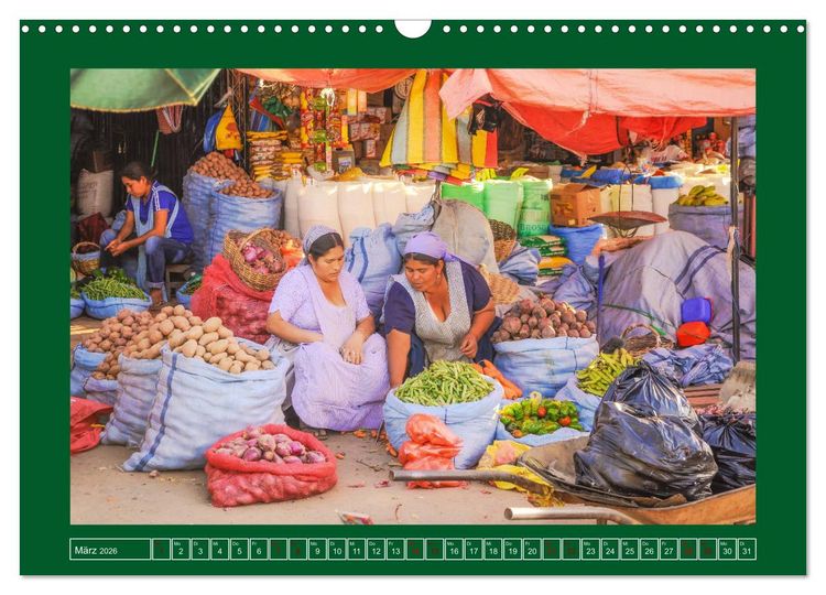 Produktbild: Bolivien - Marktimpressionen (Wandkalender 2026 DIN A3 quer), CALVENDO Monatskalender