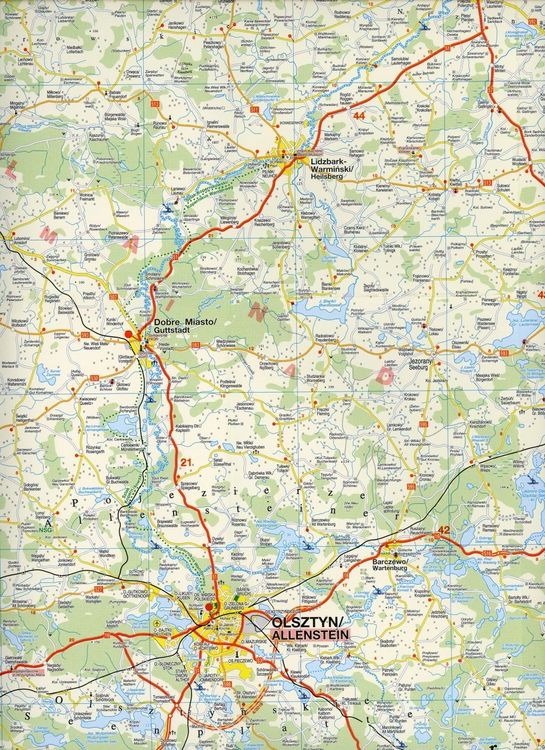 Produktbild: H&ouml;fer Stra&szlig;enkarte PL 010 Polen - S&uuml;dliches Ostpreussen 1:200.000