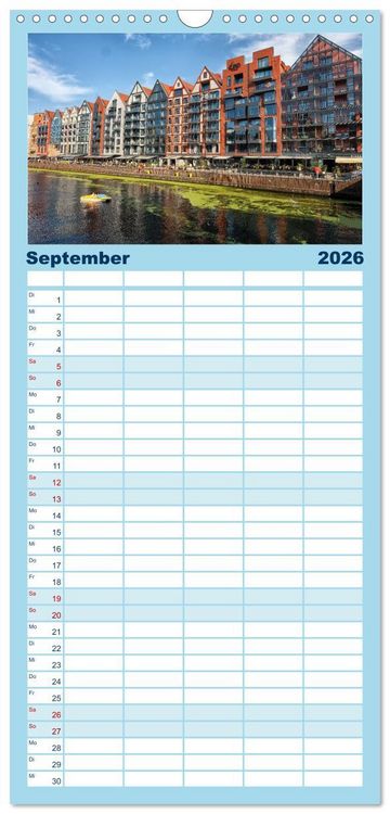 Produktbild: Familienplaner 2026 - Besucht mal wieder Danzig mit 5 Spalten (Wandkalender, 21 x 45 cm) CALVENDO