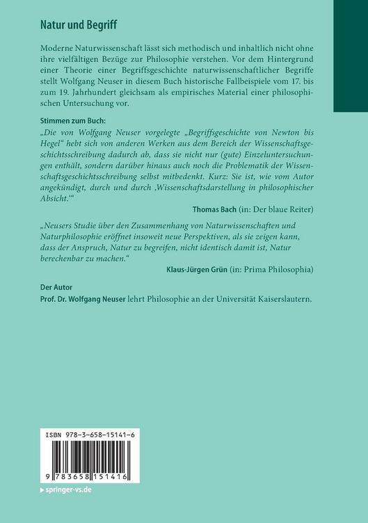 Produktbild: Natur und Begriff