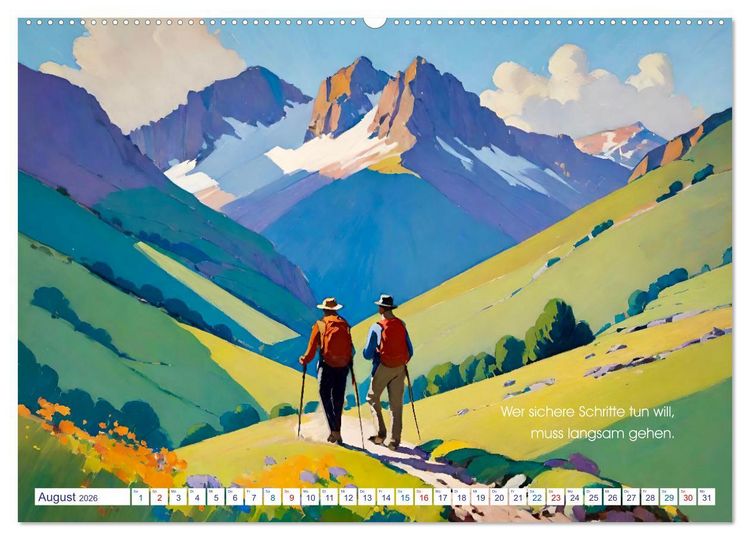 Produktbild: Johann Wolfgang von Goethe. Ber&uuml;hmte Zitate malerisch inszeniert (hochwertiger Premium Wandkalender 2026 DIN A2 quer), Kunstdruck in Hochglanz
