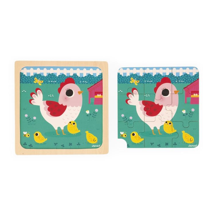 Produktbild: Henriette, das Huhn: 9-teiliges Holzpuzzle f&uuml;r kleine H&auml;nde