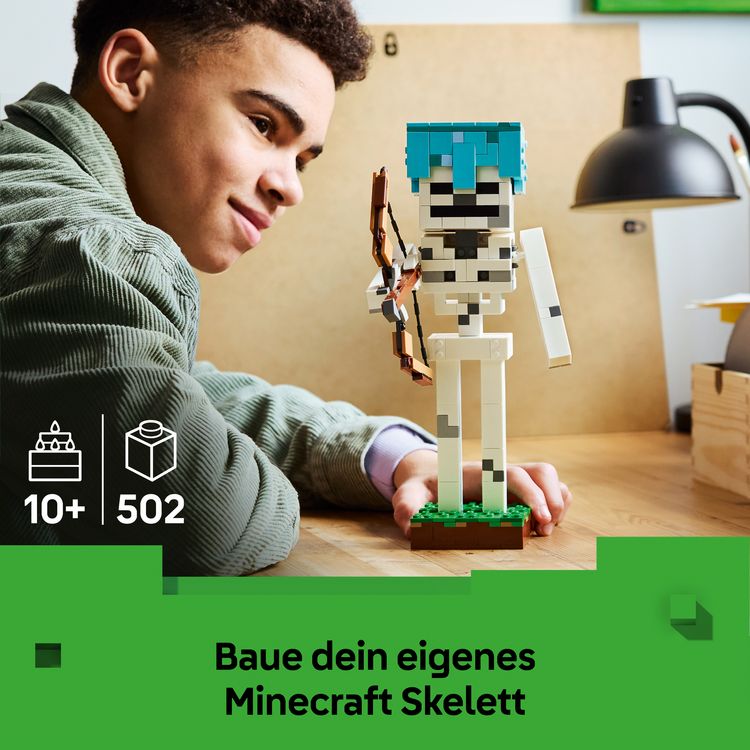 Produktbild: LEGO Minecraft 21594 Das Skelett, Bauspielzeug zum Videospiel, Spielzeug