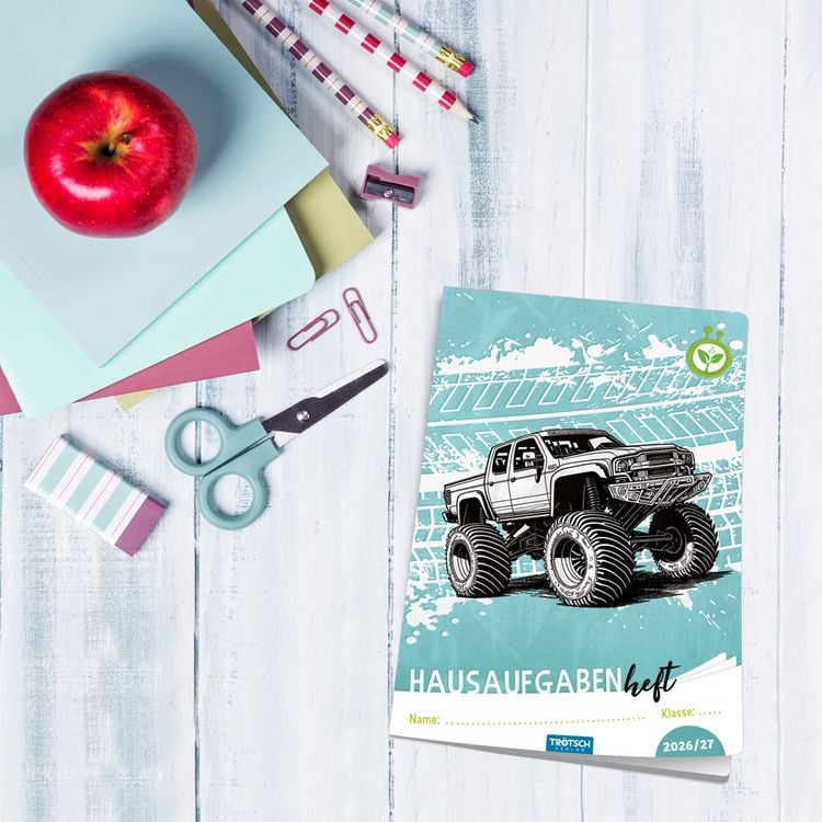 Produktbild: TR&Ouml;TSCH - Jahresbezogenes Hausaufgabenheft Grundschule Truck 26/27