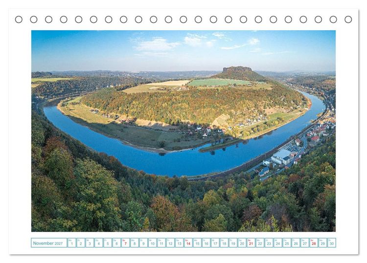 Produktbild: Naturwunder - Deutschlands Flussschleifen (Tischkalender 2027 DIN A5 quer), CALVENDO Monatskalender