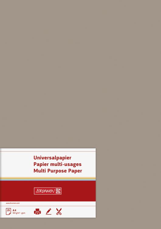 Produktbild: Brunnen Universalpapier A4 120g taupe 35Bl
