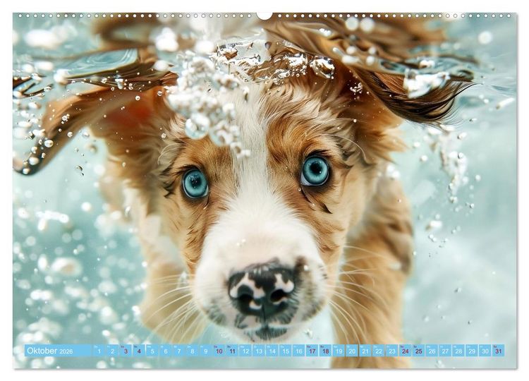 Produktbild: Hunde und Wasser (Wandkalender 2026 DIN A2 quer), CALVENDO Monatskalender