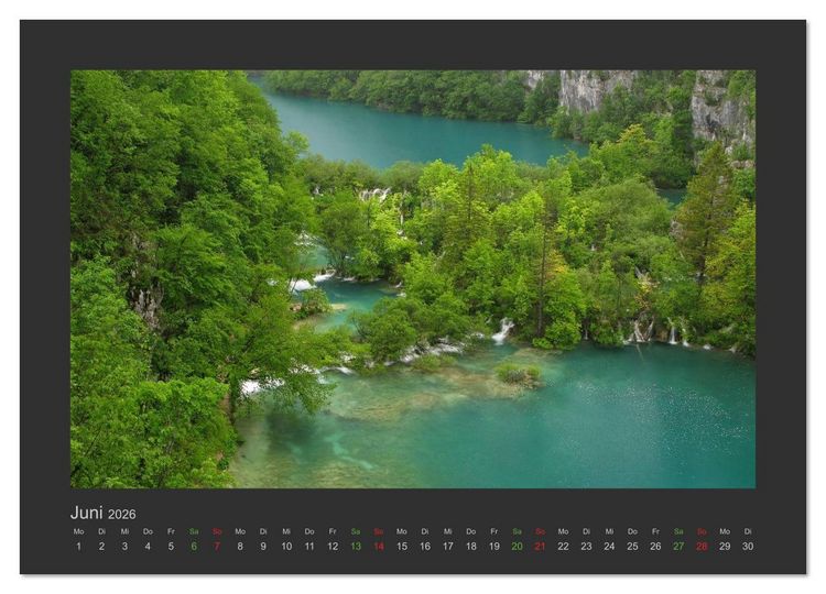 Produktbild: FALLENDE WASSER (Wandkalender 2026 DIN A2 quer), CALVENDO Monatskalender