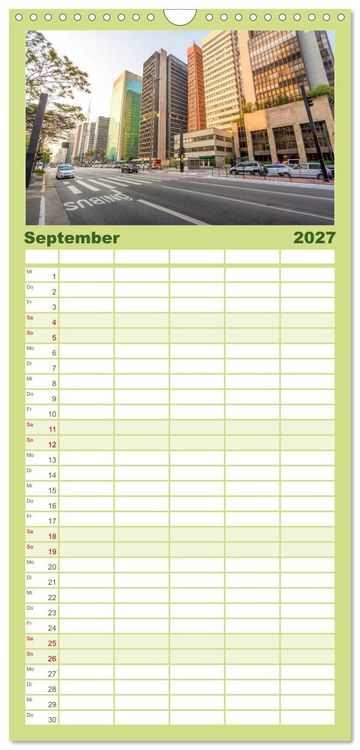 Produktbild: Familienplaner 2027 - Brasilien - Das einzigartige Land in S&uuml;damerika. mit 5 Spalten (Wandkalender, 21 x 45 cm) CALVENDO