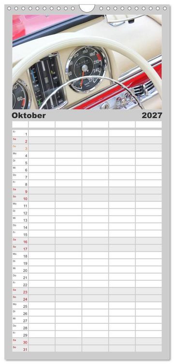 Produktbild: Familienplaner 2027 - Der SL - &Auml;sthetik pur von Mercedes Benz mit 5 Spalten (Wandkalender, 21 x 45 cm) CALVENDO