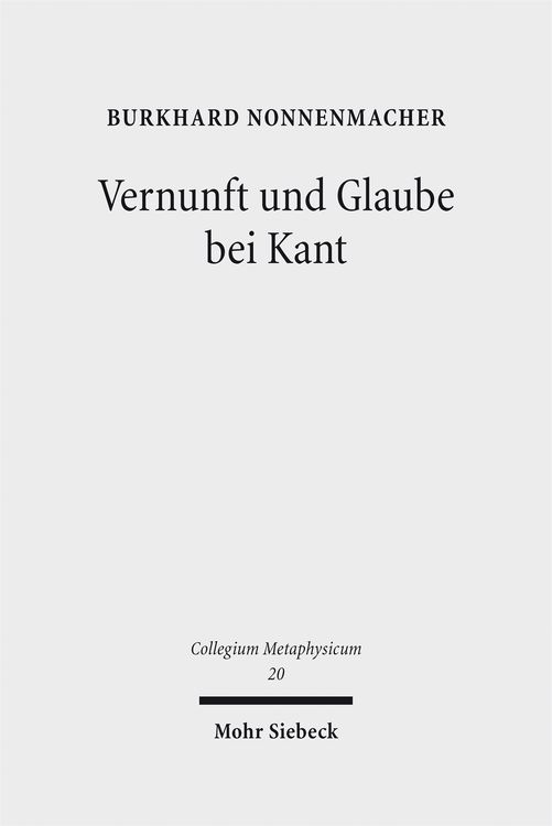 Produktbild: Vernunft und Glaube bei Kant