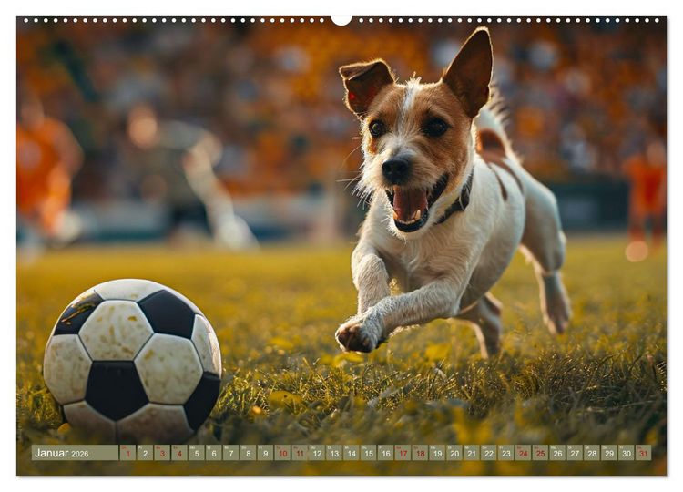 Produktbild: Tierische Balljunkies (hochwertiger Premium Wandkalender 2026 DIN A2 quer), Kunstdruck in Hochglanz