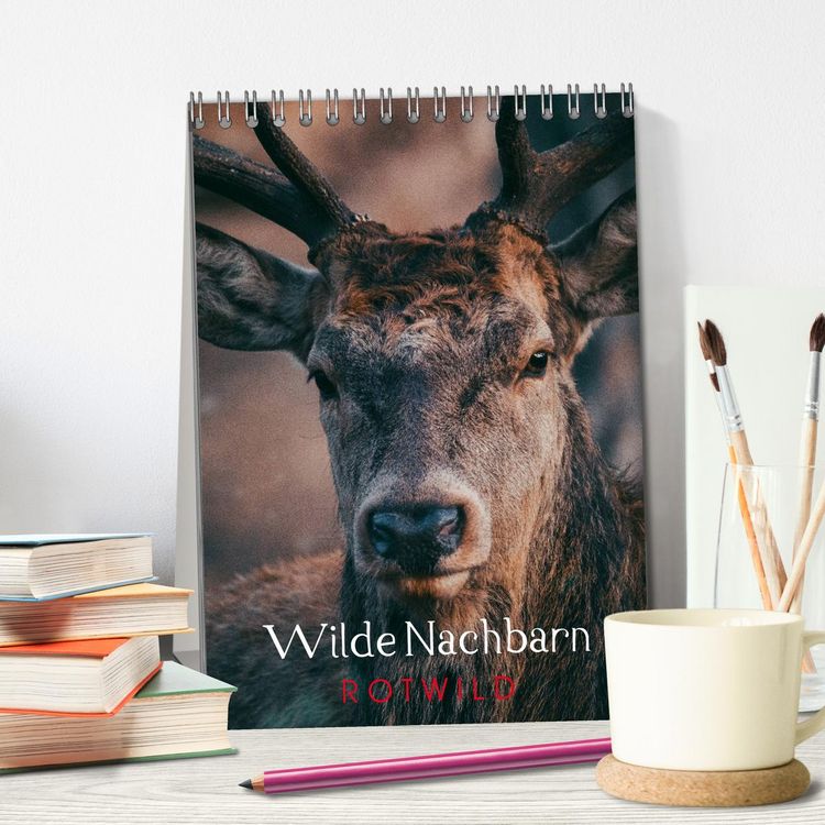 Produktbild: Wilde Nachbarn: Rotwild (Tischkalender 2026 DIN A5 hoch), CALVENDO Monatskalender