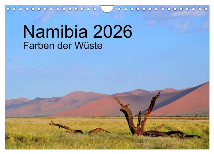 Produktbild: Namibia 2026 Farben der W&uuml;ste (Wandkalender 2026 DIN A4 quer), CALVENDO Monatskalender