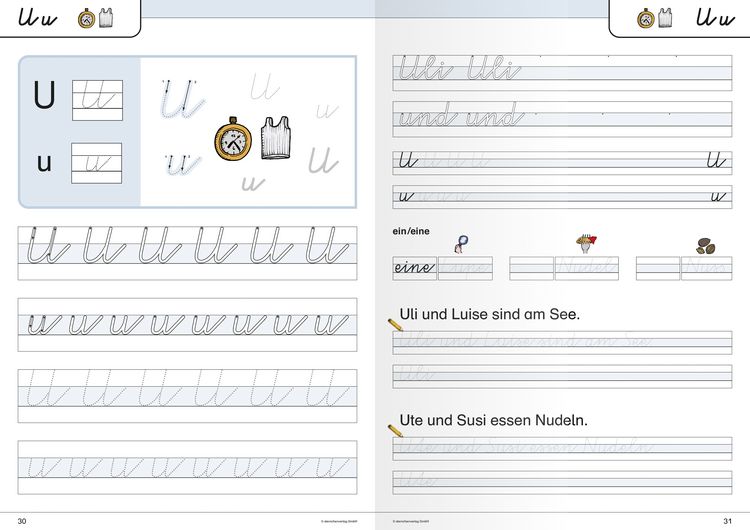 Produktbild: Ich kann die Schreibschrift + &Uuml;bungsheft zu den Buchstabenverbindungen - Vereinfachte Ausgangsschrift - 2 Hefte
