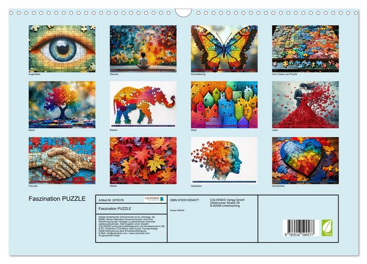Produktbild: Faszination PUZZLE (Wandkalender 2026 DIN A3 quer), CALVENDO Monatskalender