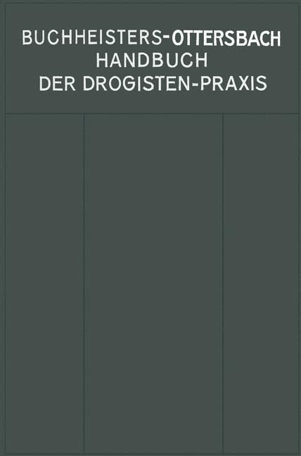 Produktbild: Handbuch der Drogisten-Praxis