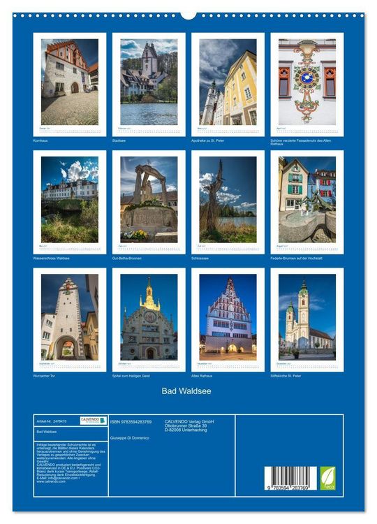 Produktbild: Bad Waldsee (hochwertiger Premium Wandkalender 2027 DIN A2 hoch), Kunstdruck in Hochglanz
