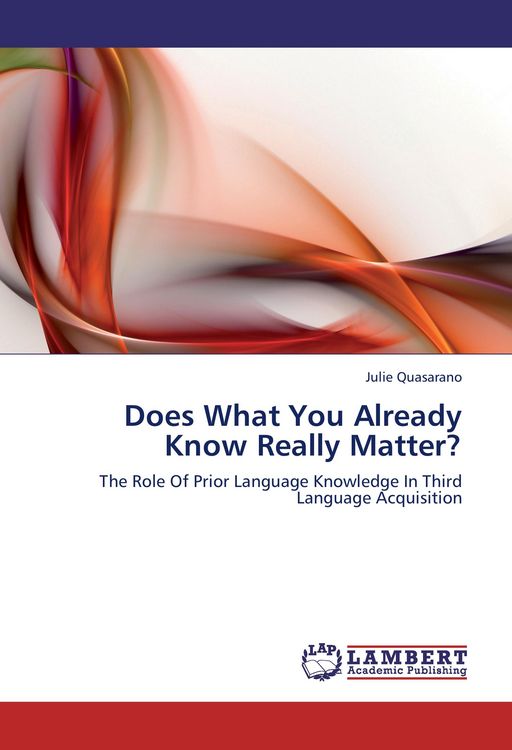 Produktbild: Does What You Already Know Really Matter?