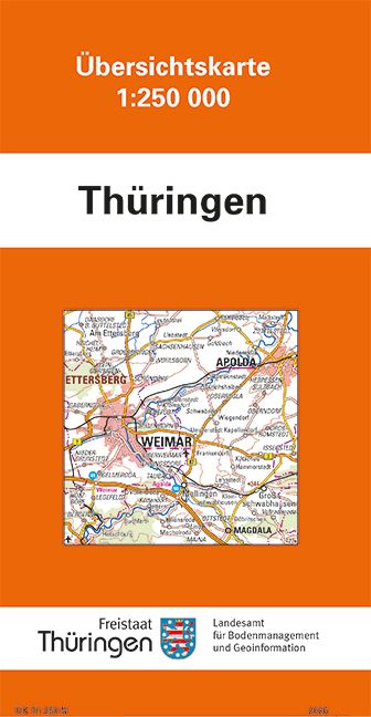 Produktbild: &Uuml;bersichtskarte Th&uuml;ringen Normalausgabe