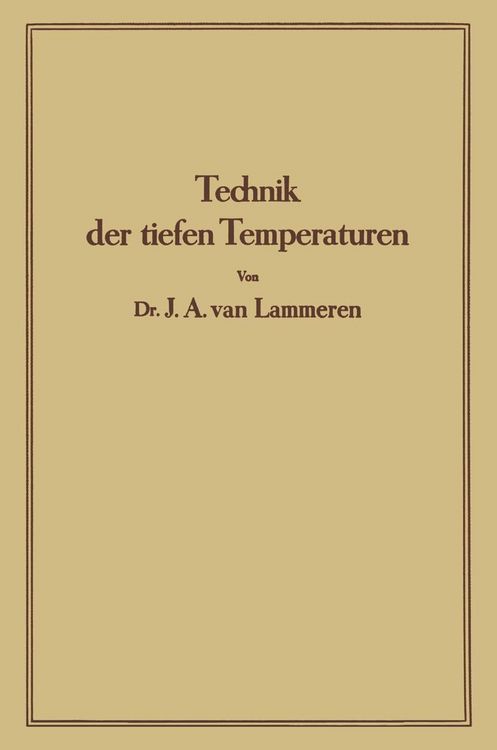 Produktbild: Technik der tiefen Temperaturen