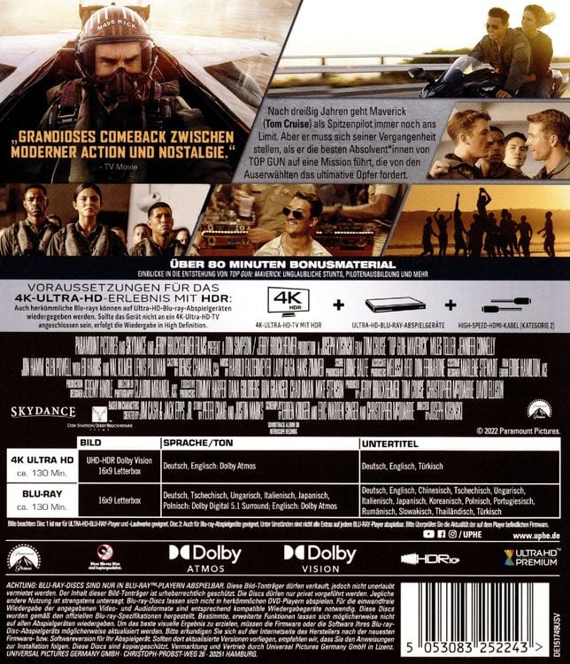 Produktbild: Top Gun Maverick (+ Blu-ray 2D)