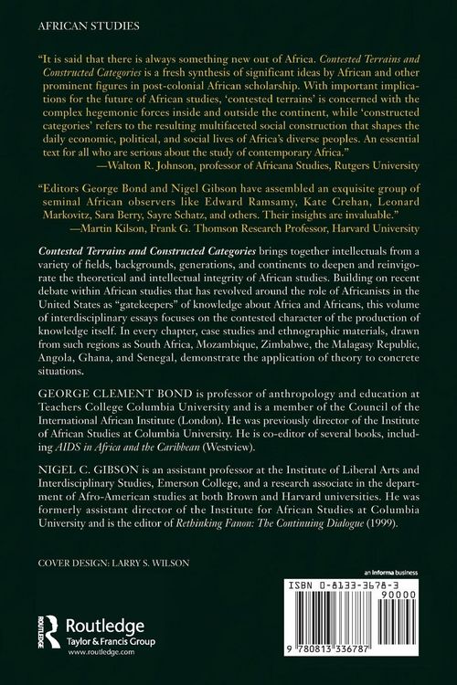 Produktbild: Contested Terrains And Constructed Categories